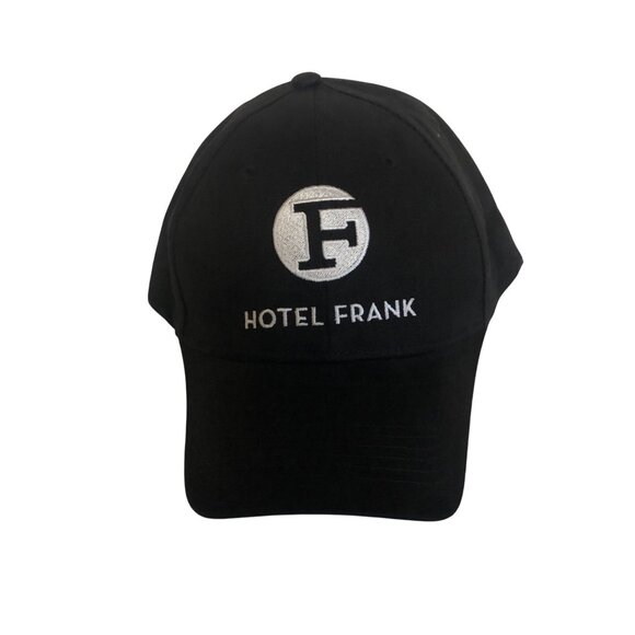 Hotel Frank Embroidered Black Baseball Cap San Francisco Adjustable USA NEW - Picture 1 of 6